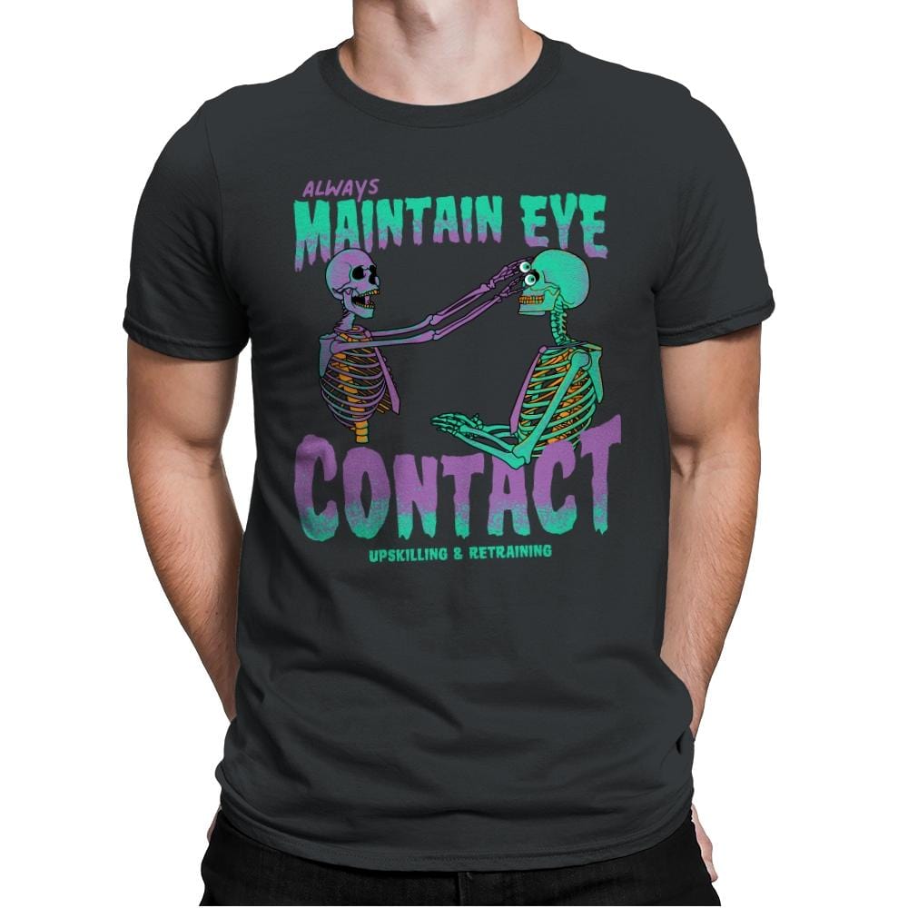 Maintain Eye Contact - Mens Premium T-Shirts RIPT Apparel Small / Heavy Metal