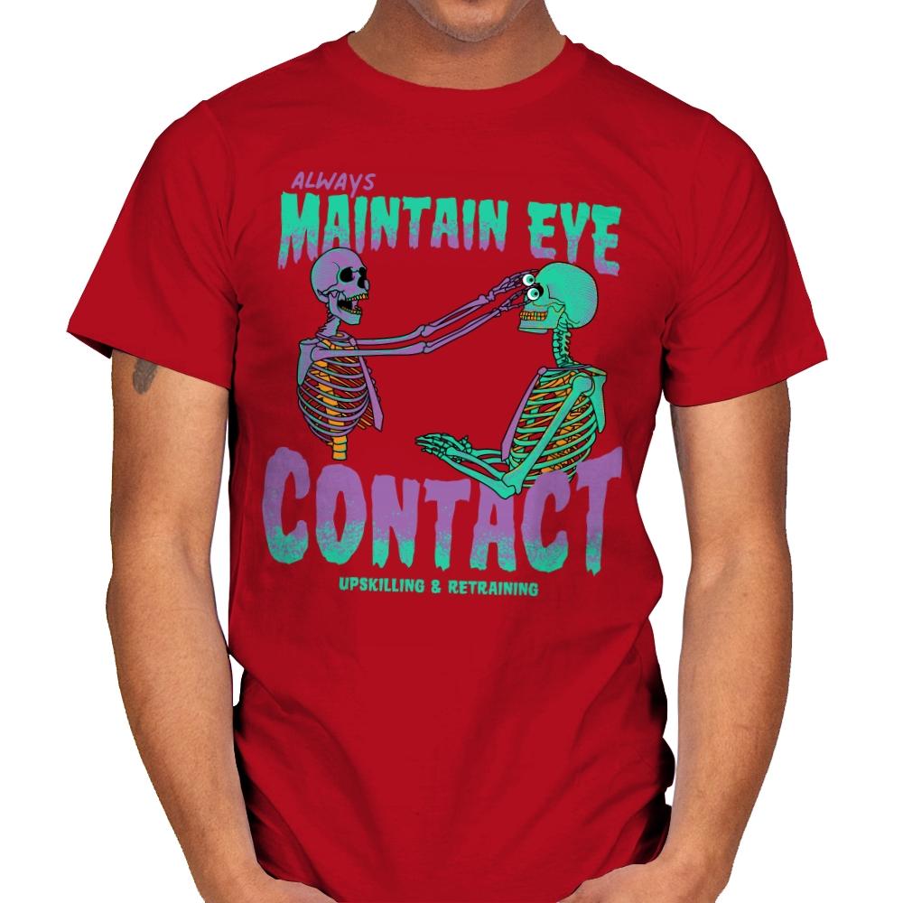 Maintain Eye Contact - Mens T-Shirts RIPT Apparel Small / Red