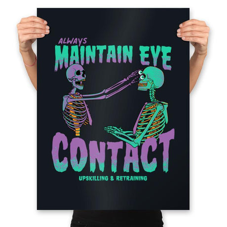 Maintain Eye Contact - Prints Posters RIPT Apparel 18x24 / Black