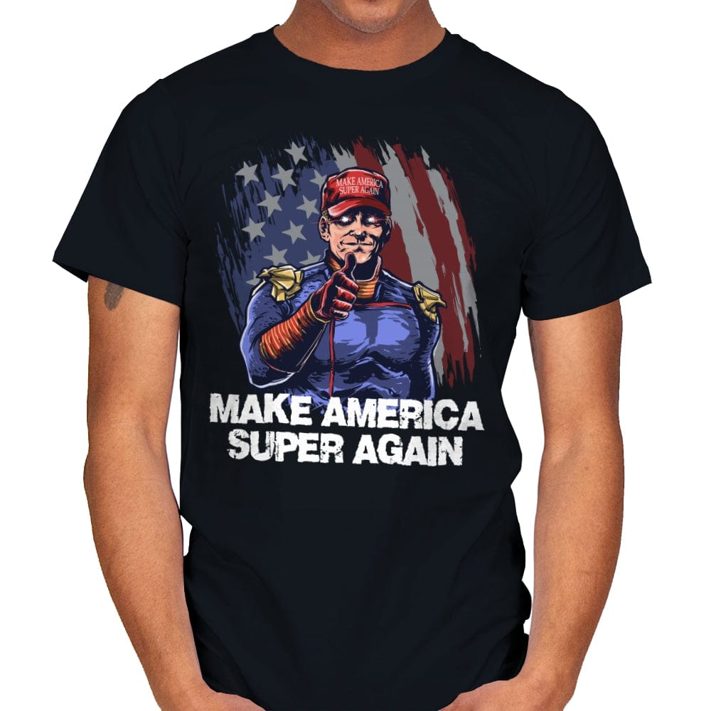 Make America Super Again - Mens T-Shirts RIPT Apparel Small / Black