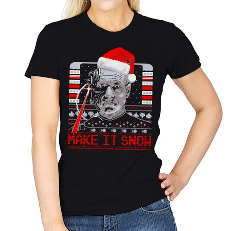 Make it Snow - Womens T-Shirts RIPT Apparel Small / Black