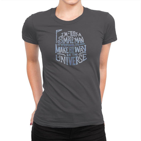 Make my  way in the Universe - Womens Premium T-Shirts RIPT Apparel Small / Heavy Metal