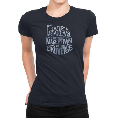 Make my  way in the Universe - Womens Premium T-Shirts RIPT Apparel Small / Midnight Navy