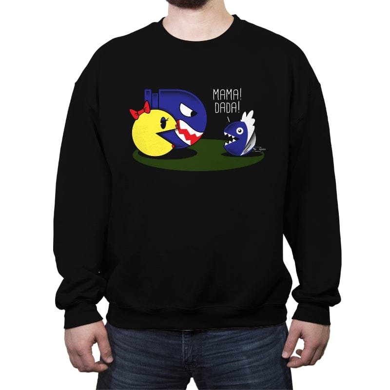 Mama Pac, Dada Bill - Crew Neck Sweatshirt Crew Neck Sweatshirt RIPT Apparel Small / Black