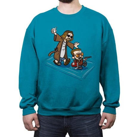 Man in the Alps - Crew Neck Sweatshirt Crew Neck Sweatshirt RIPT Apparel Small / Antique Sapphire