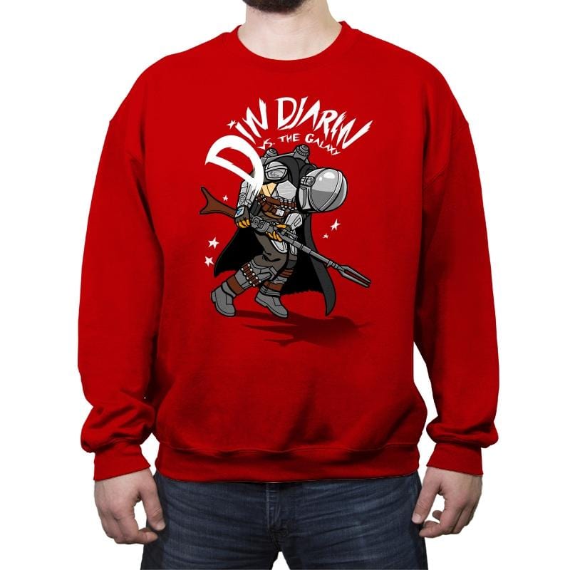 Mando vs. the Galaxy - Crew Neck Sweatshirt Crew Neck Sweatshirt RIPT Apparel Small / Red