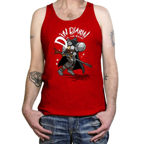 Mando vs. the Galaxy - Tanktop Tanktop RIPT Apparel X-Small / Red