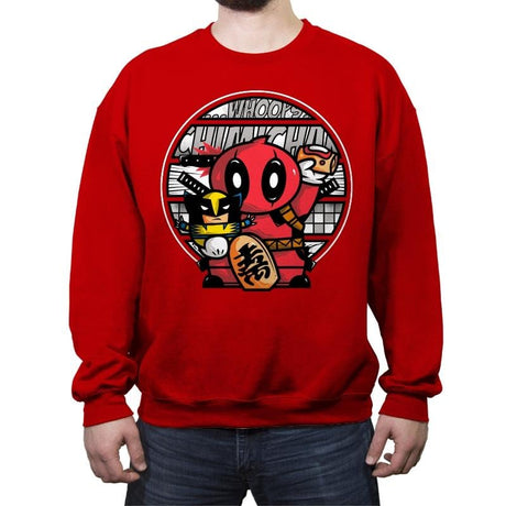 Maneki-Merc - Crew Neck Sweatshirt Crew Neck Sweatshirt RIPT Apparel Small / Red