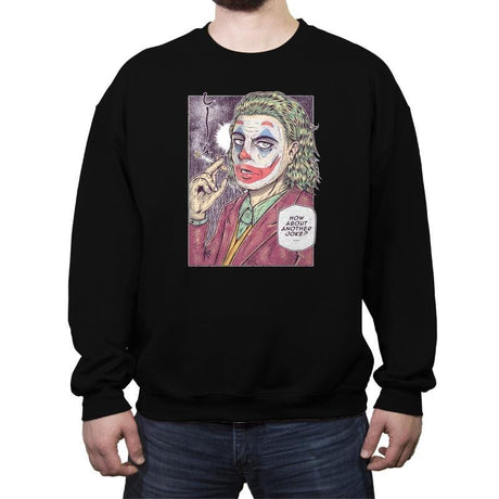 Manga Clown in Color - Crew Neck Sweatshirt Crew Neck Sweatshirt RIPT Apparel Small / Black