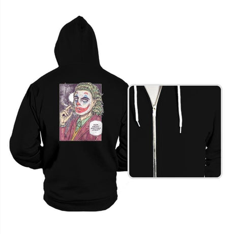 Manga Clown in Color - Hoodies Hoodies RIPT Apparel Small / Black