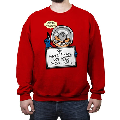 Marker Plea - Crew Neck Sweatshirt Crew Neck Sweatshirt RIPT Apparel Small / Red