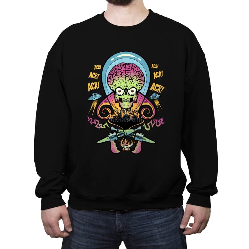 Martian Mayhem - Crew Neck Sweatshirt Crew Neck Sweatshirt RIPT Apparel Small / Black