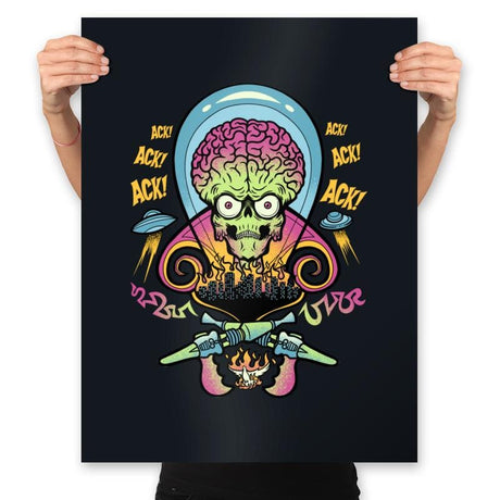 Martian Mayhem - Prints Posters RIPT Apparel 18x24 / Black