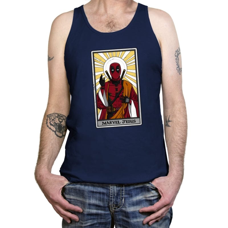 Marvel Messiah  - Tanktop Tanktop RIPT Apparel X-Small / Navy