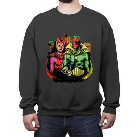 Marvelous Gothic - Crew Neck Sweatshirt Crew Neck Sweatshirt RIPT Apparel Small / Charcoal