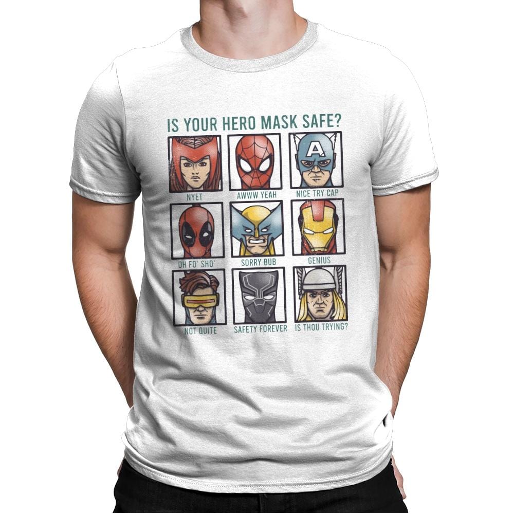 Marvelous Masks - Mens Premium T-Shirts RIPT Apparel Small / White