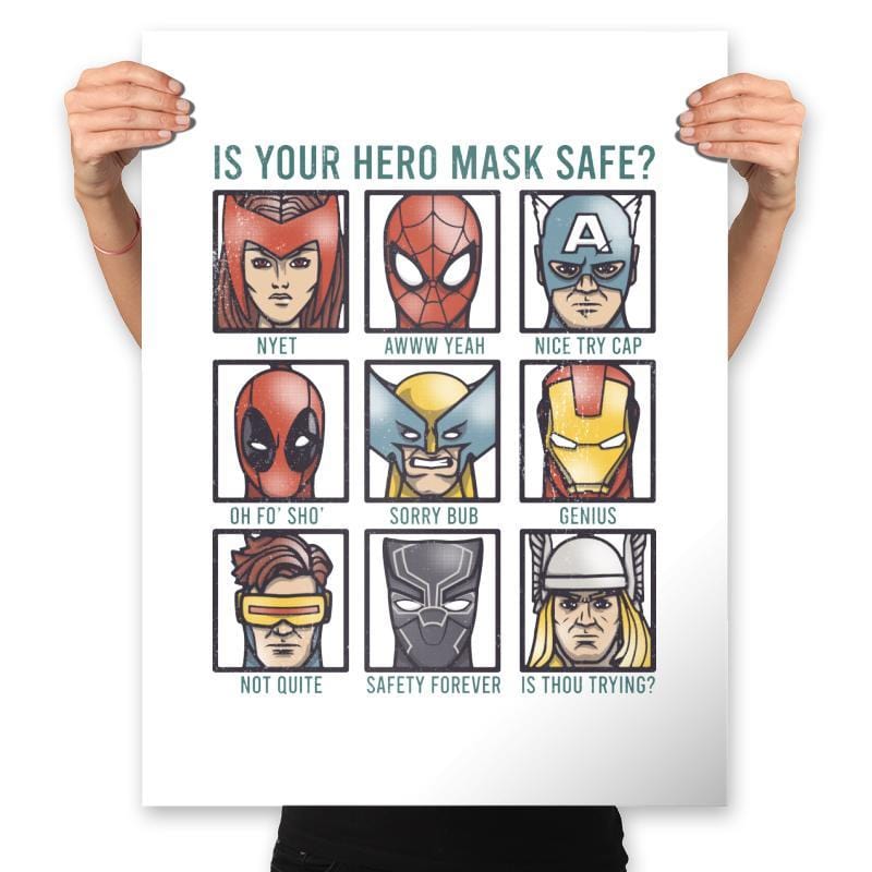 Marvelous Masks - Prints Posters RIPT Apparel 18x24 / White