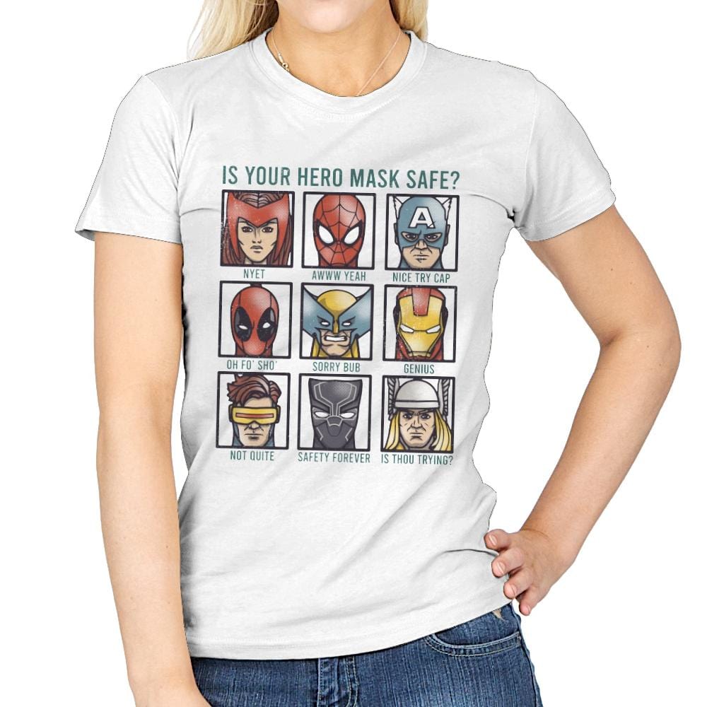 Marvelous Masks - Womens T-Shirts RIPT Apparel Small / White