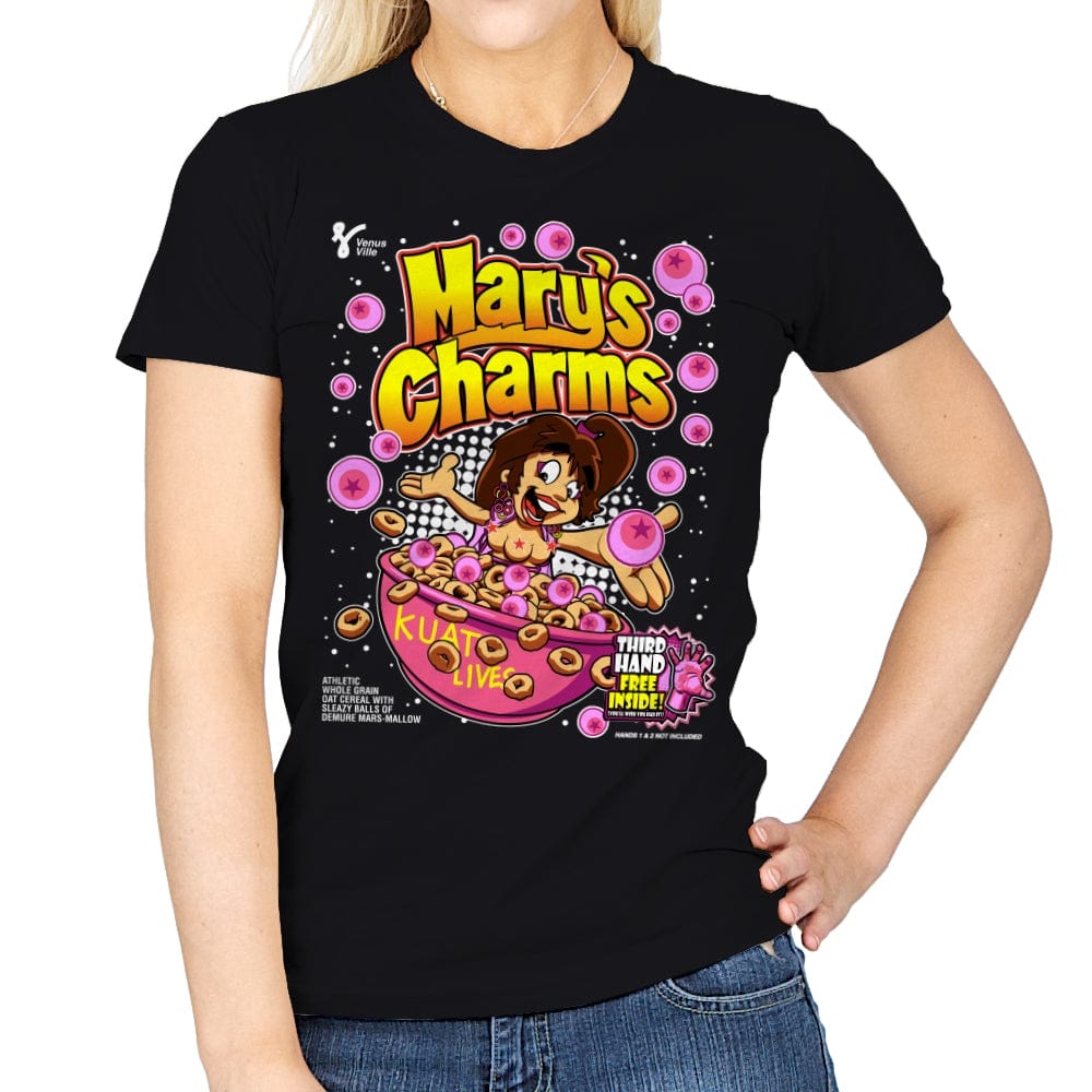 Mary's Charms - Womens T-Shirts RIPT Apparel Small / Black