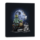 Master and Apprentice Gazing at the “Moon” - Canvas Wraps Canvas Wraps RIPT Apparel 16x20 / Black