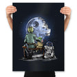 Master and Apprentice Gazing at the “Moon” - Prints Posters RIPT Apparel 18x24 / Black