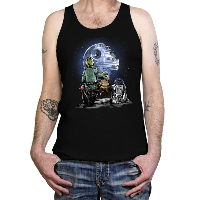 Master and Apprentice Gazing at the “Moon” - Tanktop Tanktop RIPT Apparel X-Small / Black