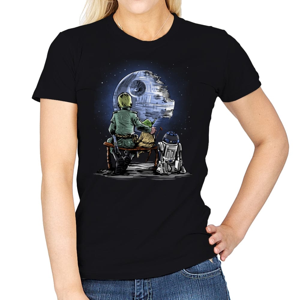 Master and Apprentice Gazing at the “Moon” - Womens T-Shirts RIPT Apparel Small / Black