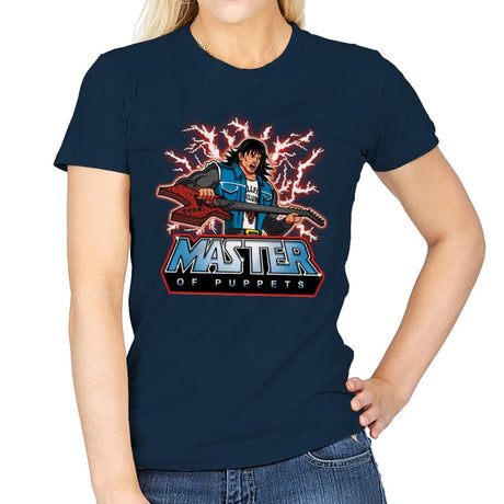 Master of Metal - Womens T-Shirts RIPT Apparel Small / Navy