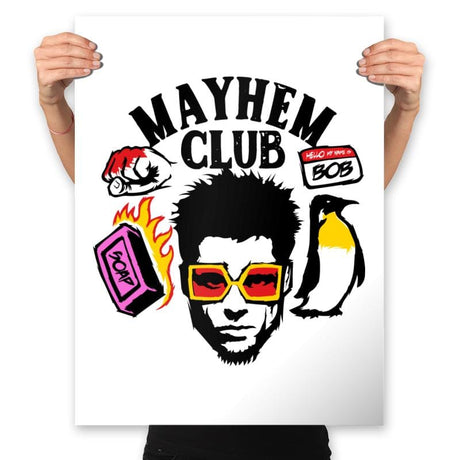 Mayhem Club - Prints Posters RIPT Apparel 18x24 / White