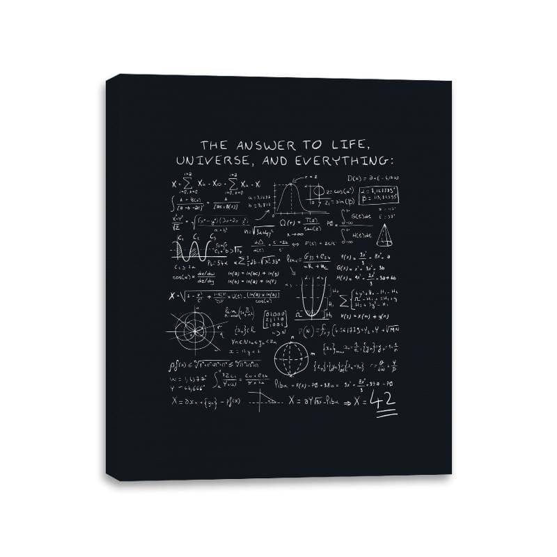 Meaning of Life - Canvas Wraps Canvas Wraps RIPT Apparel 11x14 / Black