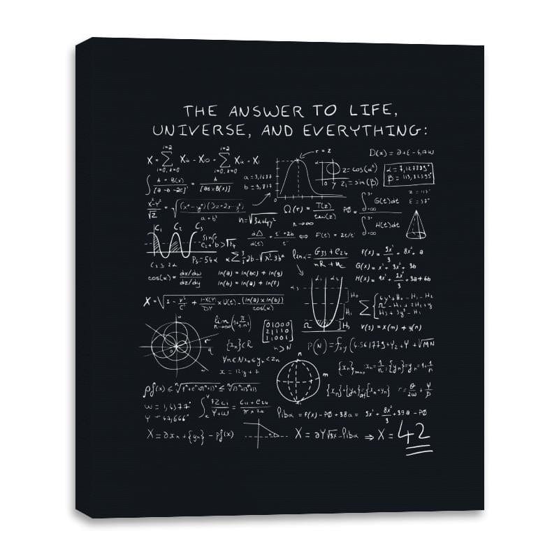 Meaning of Life - Canvas Wraps Canvas Wraps RIPT Apparel 16x20 / Black