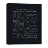 Meaning of Life - Canvas Wraps Canvas Wraps RIPT Apparel 16x20 / Black