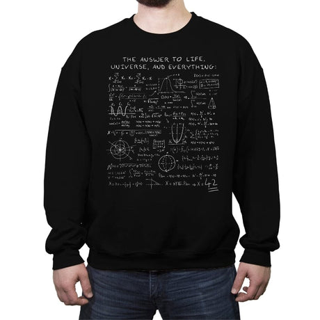 Meaning of Life - Crew Neck Sweatshirt Crew Neck Sweatshirt RIPT Apparel Small / Black