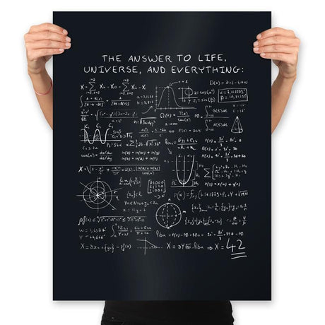 Meaning of Life - Prints Posters RIPT Apparel 18x24 / Black