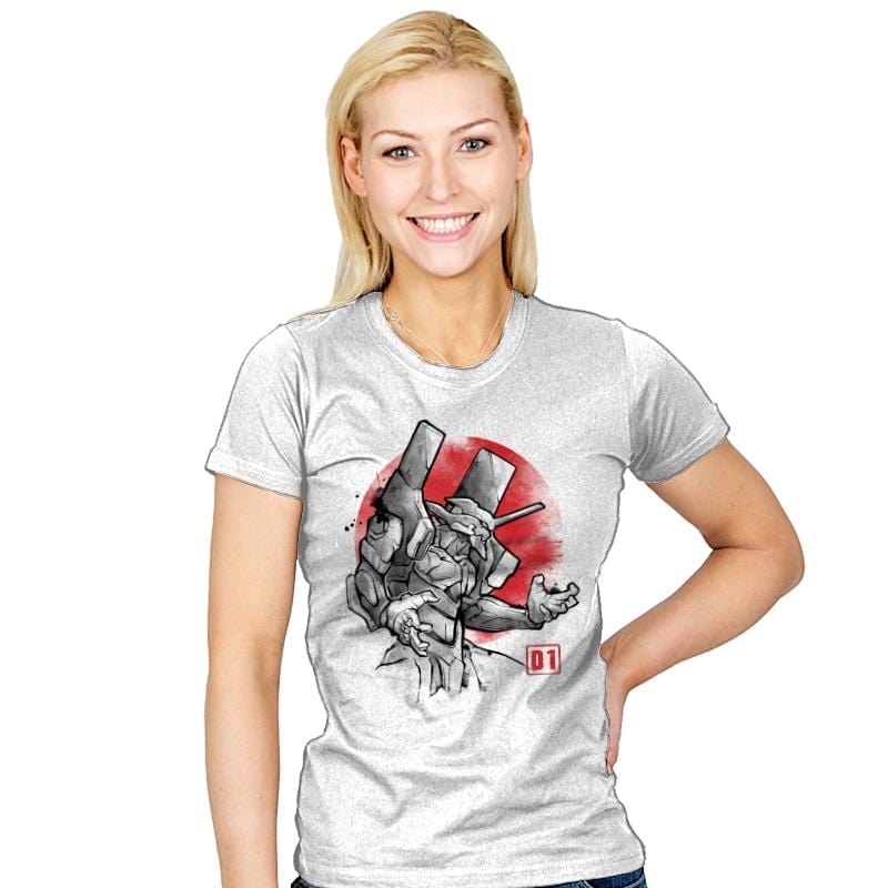 Mecha01 - Womens T-Shirts RIPT Apparel Small / White