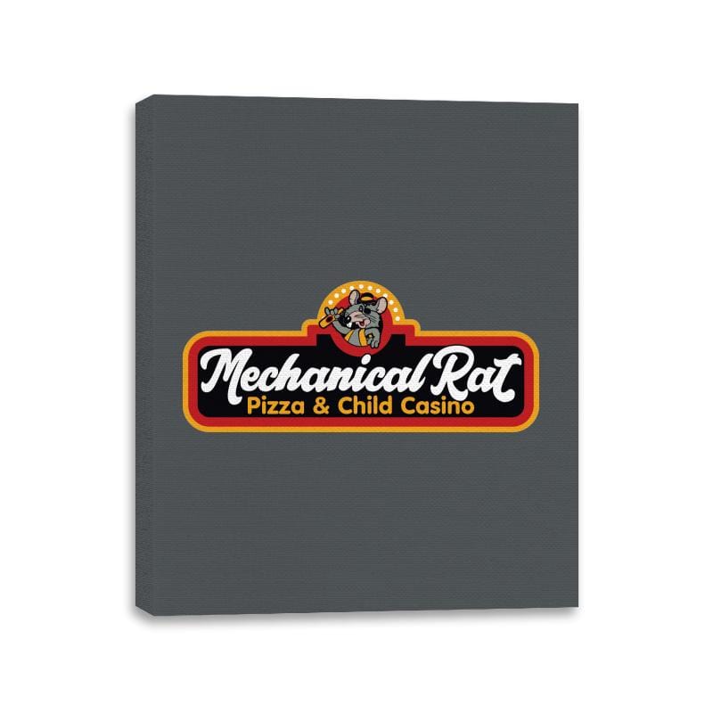 Mechanical Rat Pizza & Child Casino - Best Seller - Canvas Wraps Canvas Wraps RIPT Apparel 11x14 / Charcoal