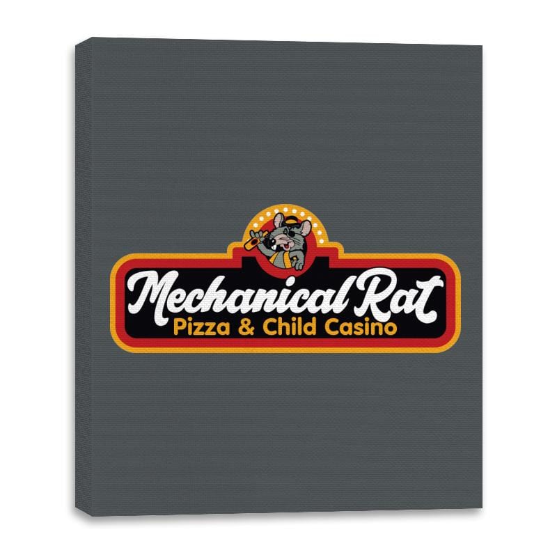 Mechanical Rat Pizza & Child Casino - Best Seller - Canvas Wraps Canvas Wraps RIPT Apparel 16x20 / Charcoal