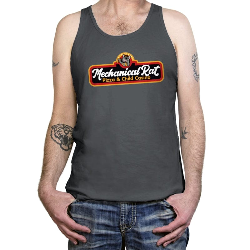 Mechanical Rat Pizza & Child Casino - Tanktop Tanktop RIPT Apparel X-Small / Asphalt