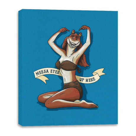 Meesa Eyes Up Here - Canvas Wraps Canvas Wraps RIPT Apparel 16x20 / Sapphire