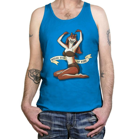 Meesa Eyes Up Here - Tanktop Tanktop RIPT Apparel X-Small / Teal