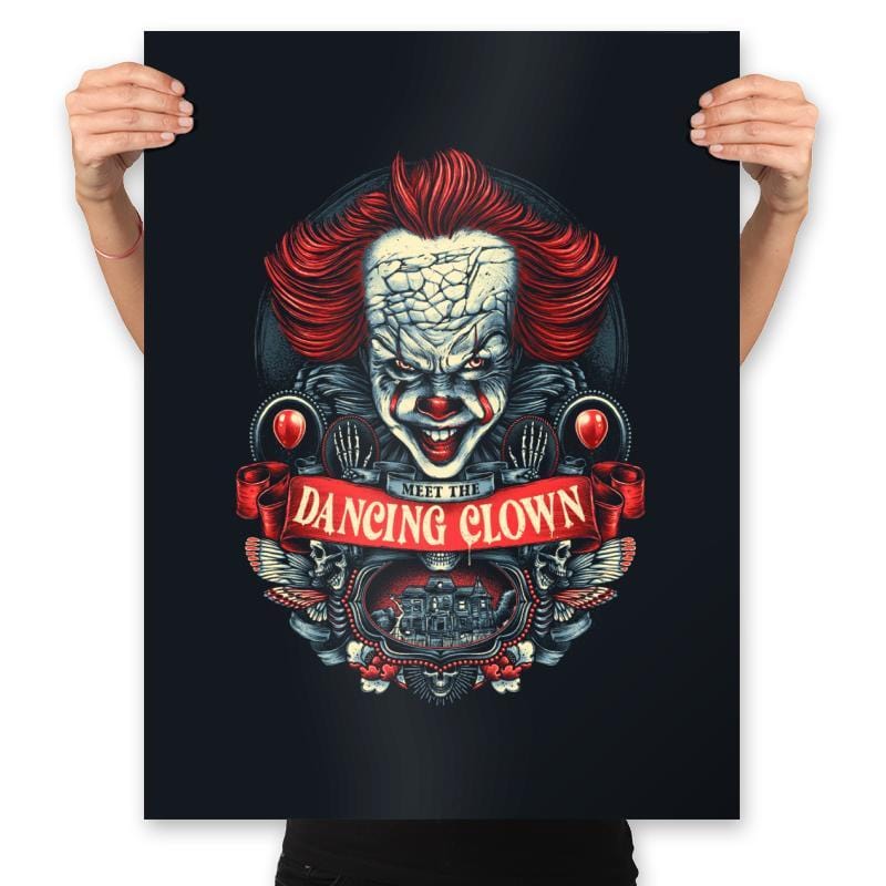 Meet the Dancing Clown - Prints Posters RIPT Apparel 18x24 / Black