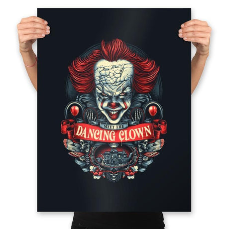 Meet the Dancing Clown - Prints Posters RIPT Apparel 18x24 / Black