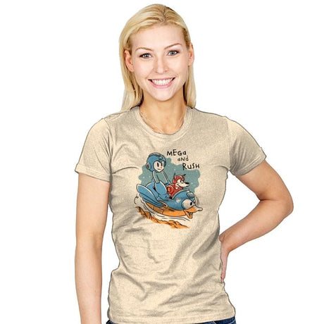 Mega and Rush - Womens T-Shirts RIPT Apparel Small / Natural