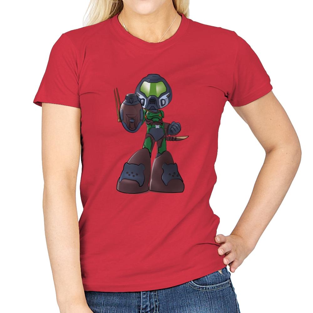 Mega Doom Slayer - Womens T-Shirts RIPT Apparel Small / Red