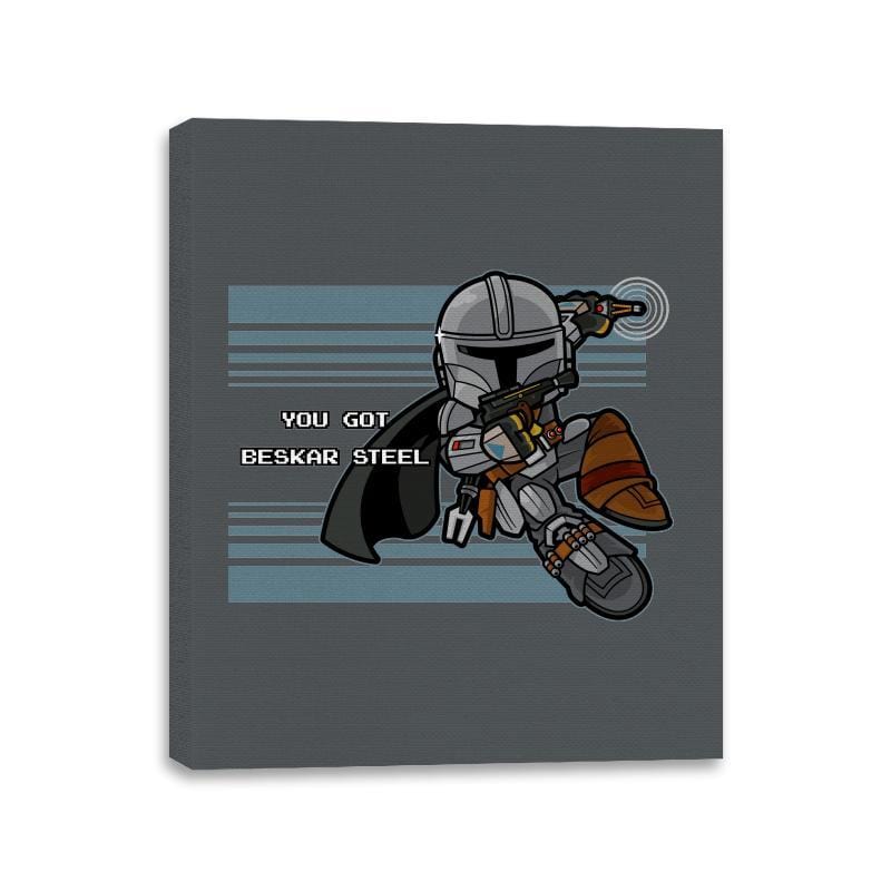 Mega Man-dalorian - Canvas Wraps Canvas Wraps RIPT Apparel 11x14 / Charcoal