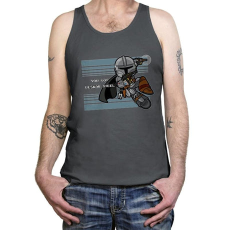 Mega Man-dalorian - Tanktop Tanktop RIPT Apparel X-Small / Asphalt