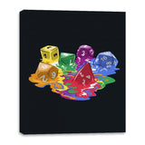 Melting Dice - Canvas Wraps Canvas Wraps RIPT Apparel 16x20 / Black