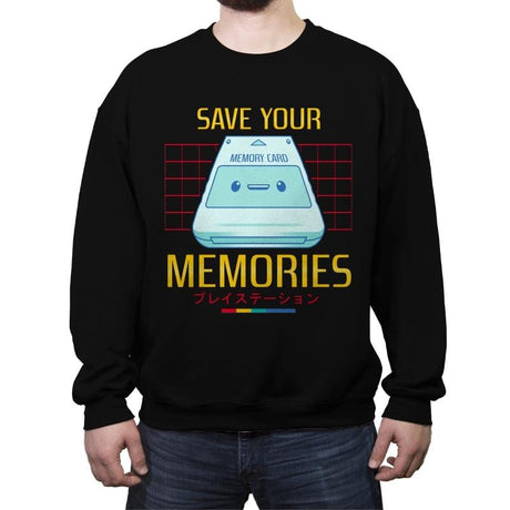 Memorycard - Crew Neck Sweatshirt Crew Neck Sweatshirt RIPT Apparel Small / Black