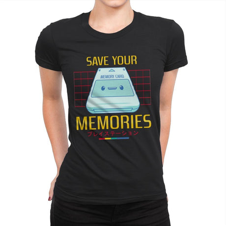 Memorycard - Womens Premium T-Shirts RIPT Apparel Small / Black