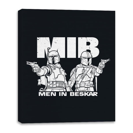 Men in Beskar - Canvas Wraps Canvas Wraps RIPT Apparel 16x20 / Black